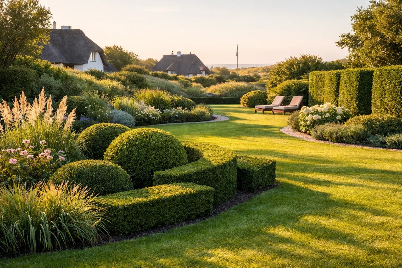Gepflegte Gartenanlage